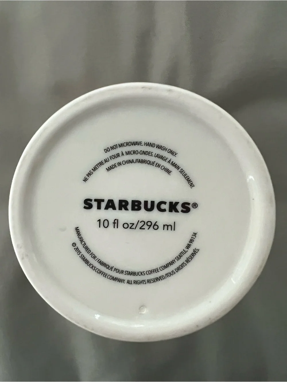 Starbucks 2015 Floral Poppy Ceramic Travel Mug 10oz with Lid